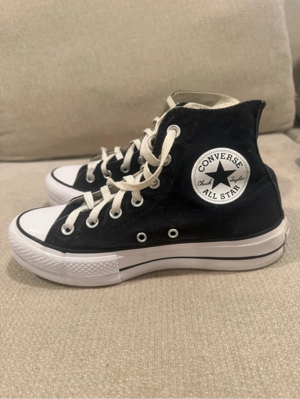 Converse All Star High Top Kids Sneakers - Black & White